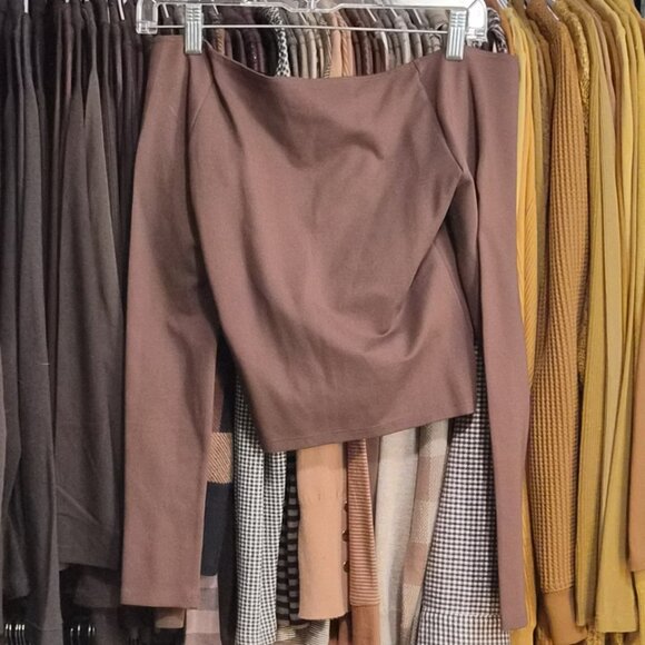 NWT Abercrombie & Fitch Brown Long Sleeve Top - Picture 7 of 8